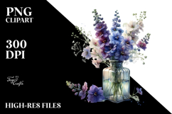 Abstract Bottle Delphinium Clipart Product Image 2