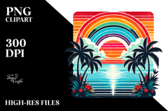 Retro Tropical Rainbow Sunset, 20 oz Tumbler Product Image 2