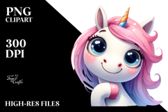 Expressive Funny Unicorn PNG Product Image 2