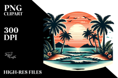 Retro Tropical Island Sunset, 20 oz Tumbler Product Image 2