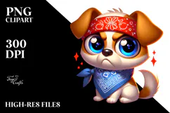 Cute Dog with Sophisticated Look PNG Product Image 2