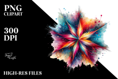 Vibrant Star Abstract PNG Product Image 2