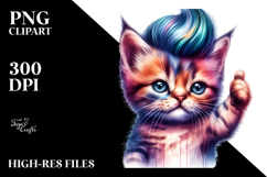 Proud Baby Cat with Cool Haircut PNG Product Image 2