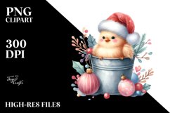 Chiken with Santa Hat PNG Product Image 2