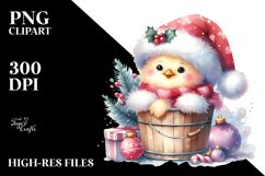 Chiken with Santa Hat PNG Product Image 2