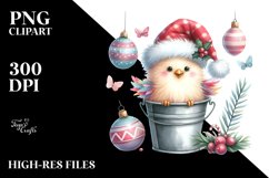 Chiken with Santa Hat PNG Product Image 2