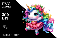 Cute Unicorn Dancing PNG Product Image 2