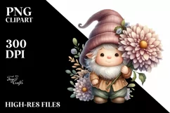 Baby Gnome Chrysanthemum PNG Product Image 2