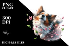 Dog Spring Wind Watercolor Pastel Clipart Product Image 3