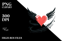 Heart with Wings, PNG Product Image 2