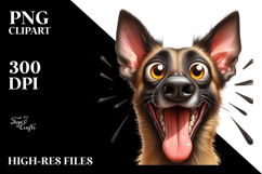 Crazy Looking Fur Malinois PNG Product Image 2