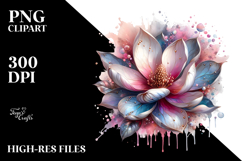Shiny Magnolia Metalic Insertions | Sublimation | Clipart Product Image 2