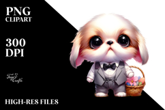 Expressive Japanese Chin with Bunny Ears, Transparent PNG Product Image 2
