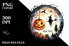 a Washed Watercolor Style Halloween PNG Product Image 1