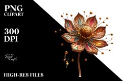 Abstract Wooden Anemone | Sublimation | Clipart Product Image 3