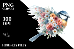 Bird made of Flowers, Transparent PNG Product Image 2