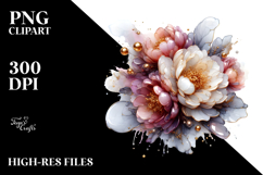 Abstract Peonies PNG Product Image 2