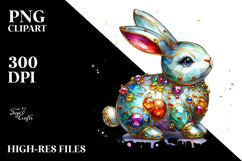 Colorful Bunny Made of , High-Res PNG Product Image 2