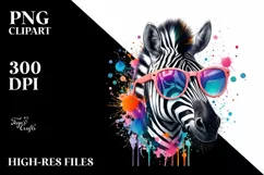 Quirky Colorful Sunglasses Art | Sublimation | Clipart Product Image 3