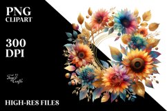 Colorfull Sunflower Round Frame Filled Product Image 3