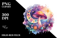 colorfull Magical Celestial Watercolor Clipart Product Image 1