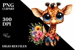 Baby Giraffe Human Like Flower Bouquet Product Image 3