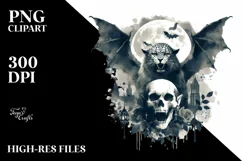 Gargoyle with Animal Print PNG Product Image 3