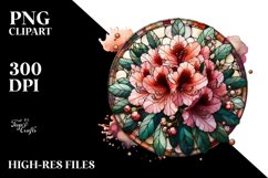 Stained Metallic Rhododendron | Sublimation | Clipart Product Image 3