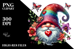 Colorful Valentines Gnome PNG Product Image 2