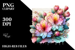 Pastel Rhododendron Stained Clipart Product Image 3