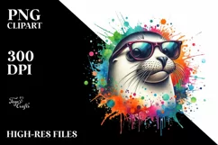 Quirky Colorful Sunglasses Art | Sublimation | Clipart Product Image 1
