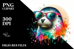Quirky Colorful Sunglasses Art | Sublimation | Clipart Product Image 1
