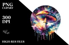 Magical Celestial Mushroom | Sublimation | Clipart Product Image 3