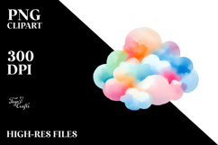 Colorful Cloud PNG Product Image 2