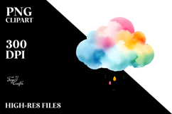 Colorful Cloud PNG Product Image 2