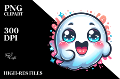 Baby Ghost with Big Cheeks, Bright PNG Product Image 2