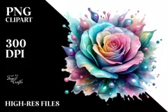 Detailed Vibrant Rose PNG Product Image 1