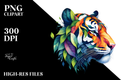 Vibrant Watercolor Tiger, 20 oz Tumbler Product Image 2