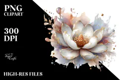 Magnolia with Golden Insertions, High-Res PNG Product Image 2