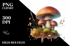 Pastel Mushroom, Transparent PNG Product Image 3