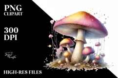 Pastel Mushroom, Transparent PNG Product Image 3