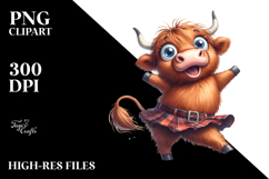 Whimsical Highland Cow Watercolor Product Image 2