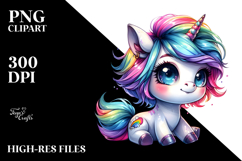 Expressive Baby Unicorn PNG Product Image 2