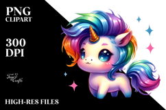 Cute Unicorn Drawing PNG Product Image 2