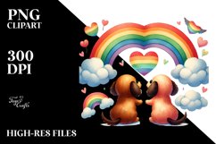 Rainbow Dachshund Heart PNG Product Image 2