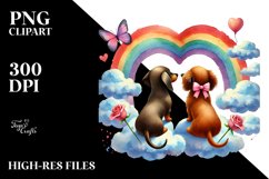 Rainbow Dachshund Heart PNG Product Image 2