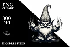 Vintage Whimsical Gnome Clipart PNG Product Image 1