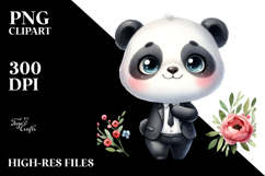 Cute Panda with Big Eyes Clipart Product Image 2