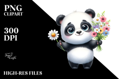 Cute Panda with Big Eyes Clipart Product Image 2