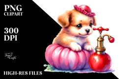 Vibrant Baby Dog Pumpin Drawing | Clipart Product Image 2